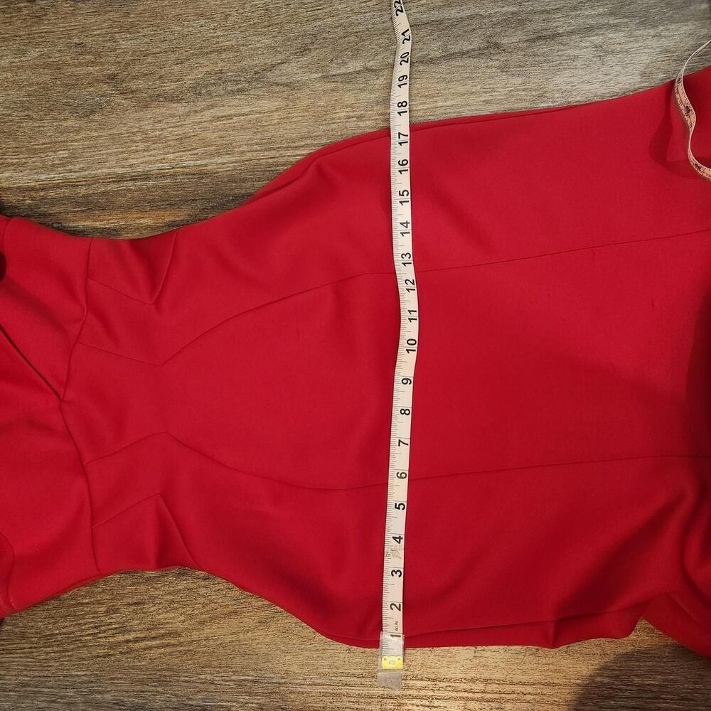 Morgan & Co Women's Red Maxi Formal Trumpet Dress Size 1 - Picture 6 of 8